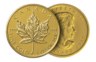 Canadian Maple Leaf gold bullion 1oz