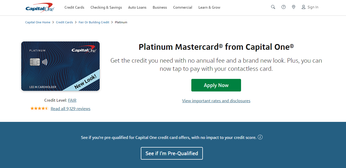 Capital One Platinum Credit Card_Getting started
