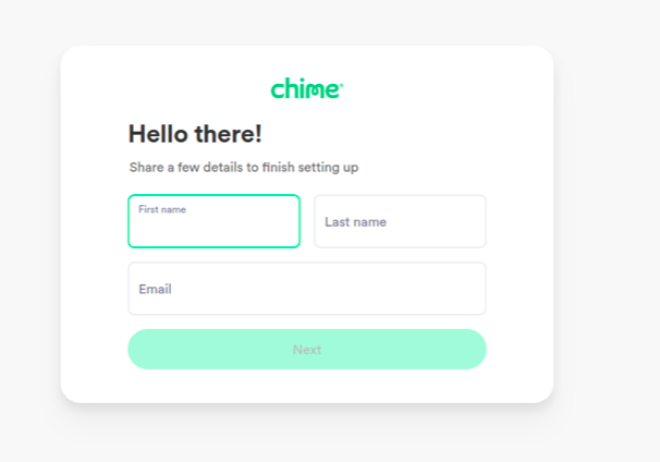 Chime builder credit card