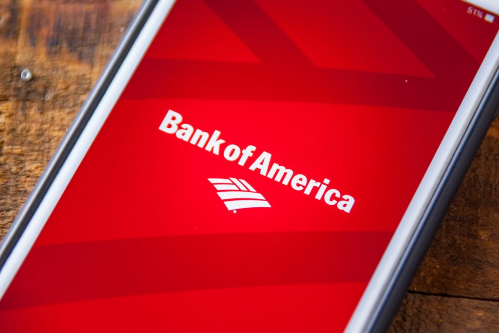 photo illustration Bank of America logo