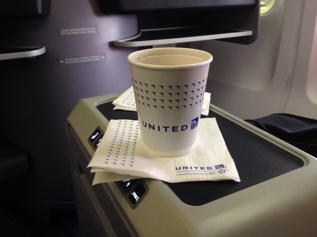 Premium service when upgrading a United flight to business class