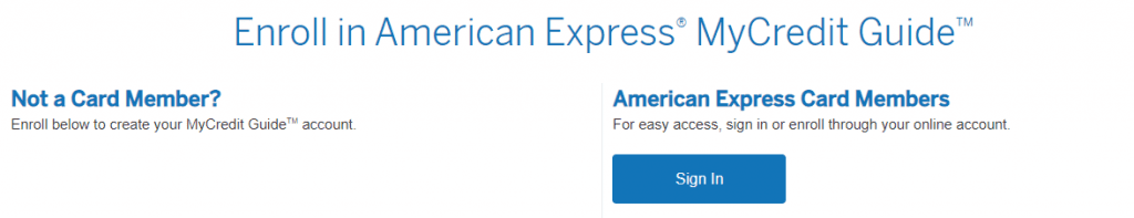 Enroll in American Express® MyCredit Guide