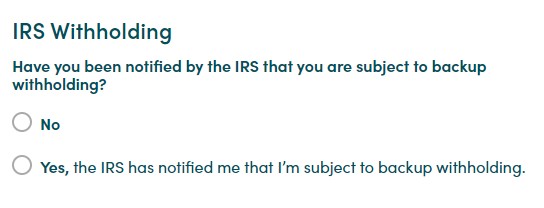 IRS Withholding claim