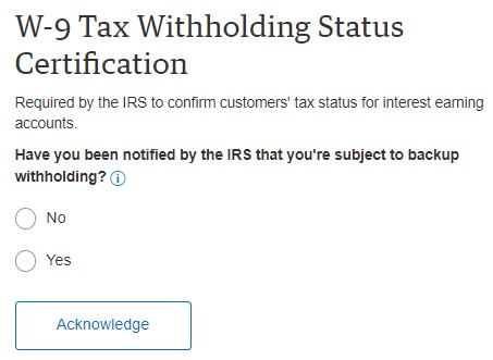 answer tax questions during Amex savings application