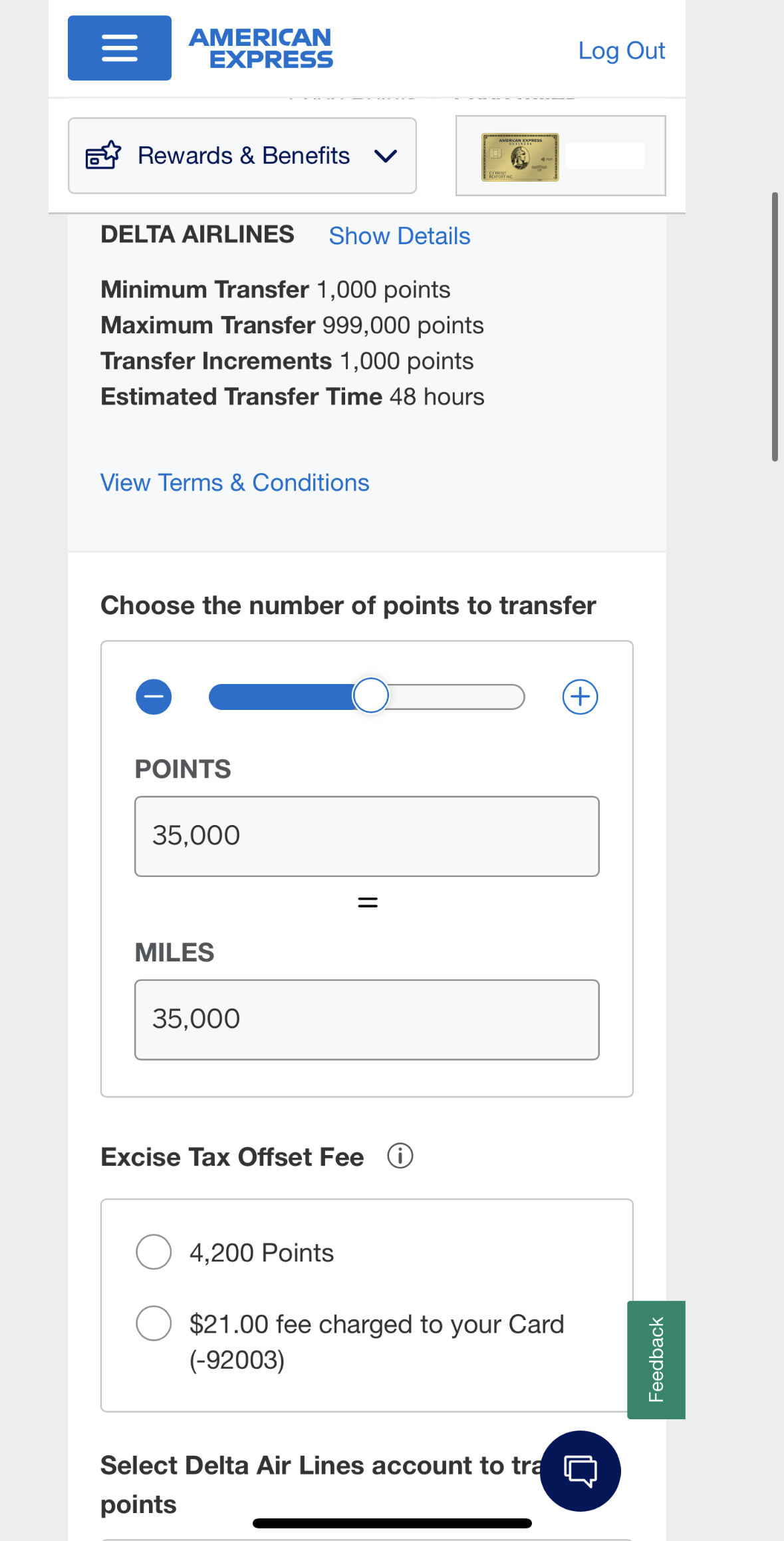 Amex transfer membership points to delta