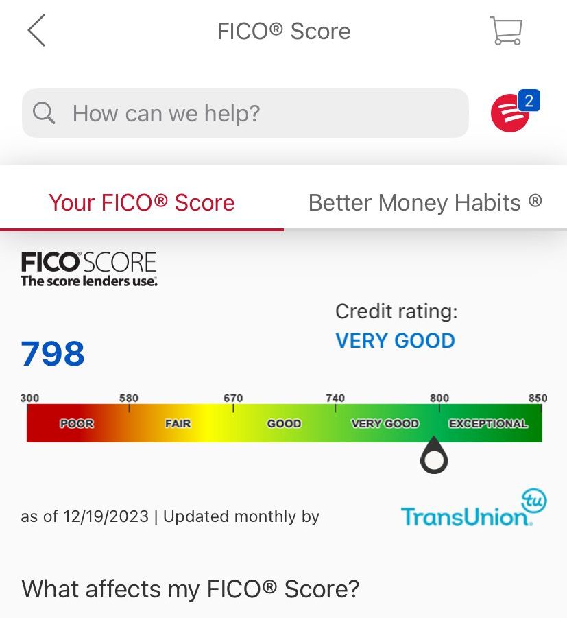 BoFa card see credit score
