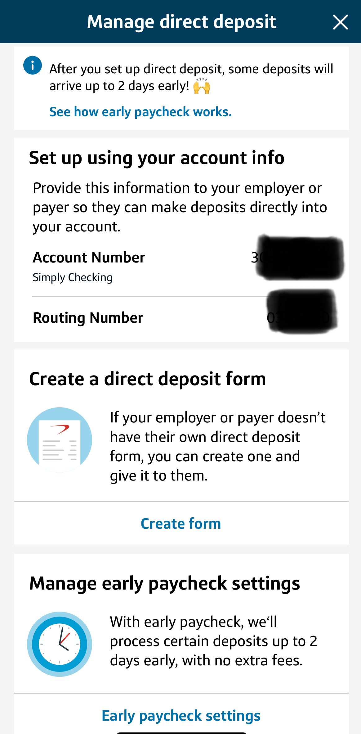 Capital One manage direct deposit