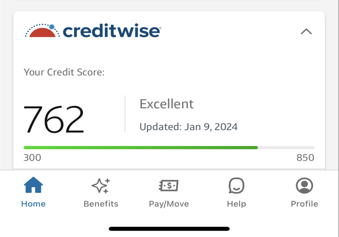 Capital One CreditWise on CapitalOne app