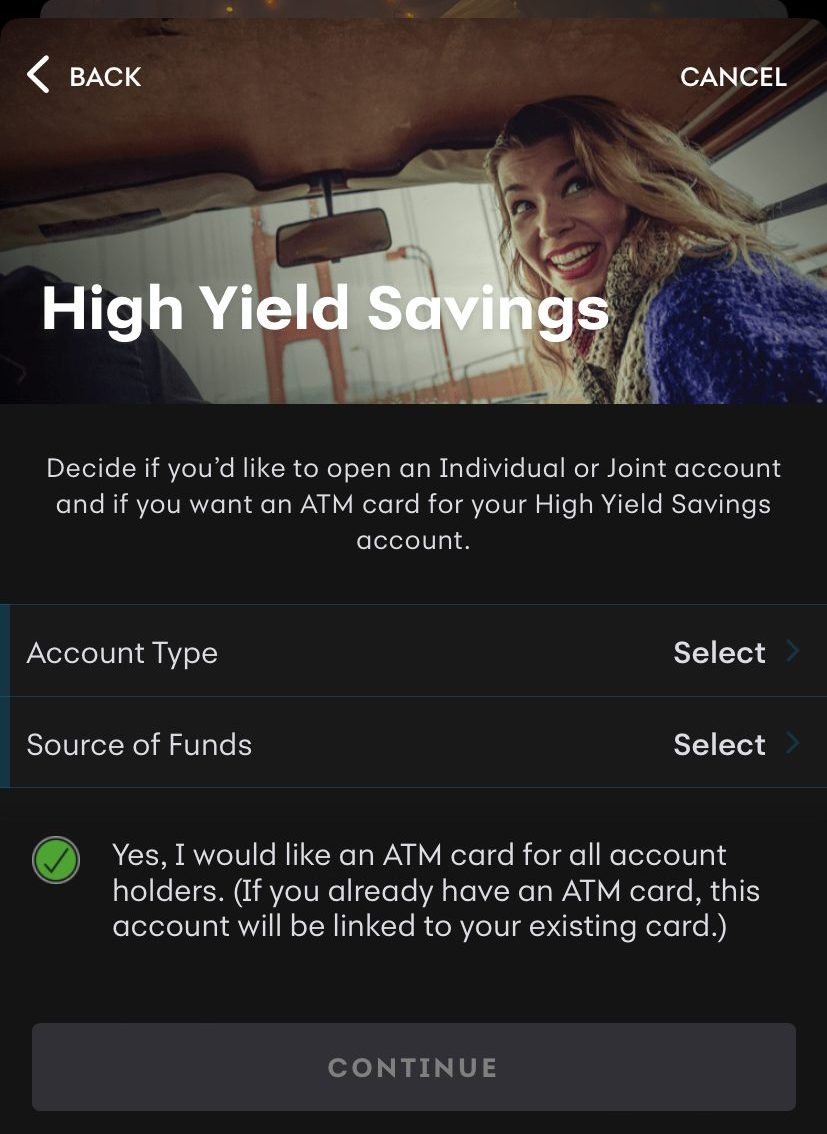 Synchrony High Yield Savings options