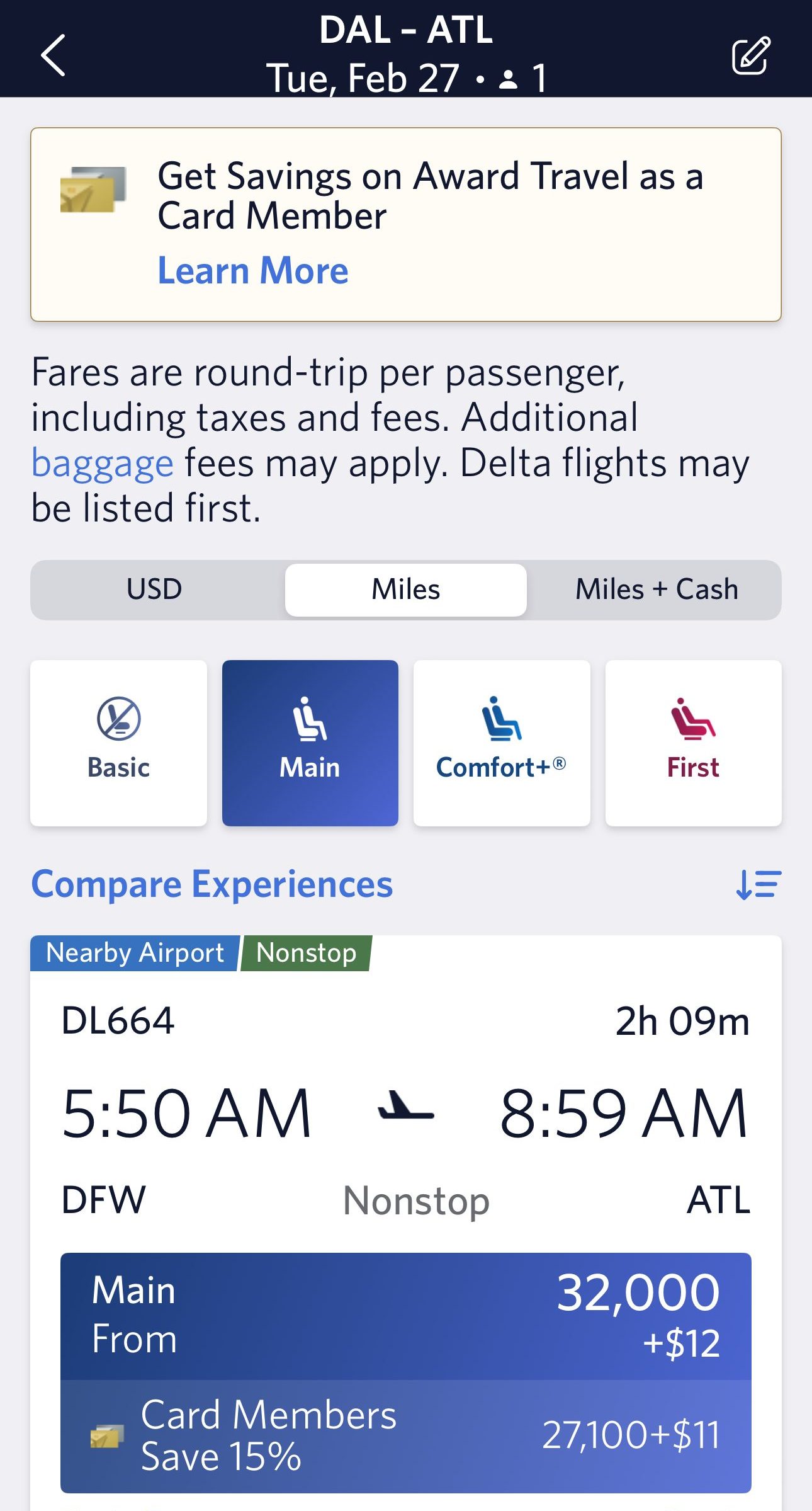 book a flight with Delta gold card miles.