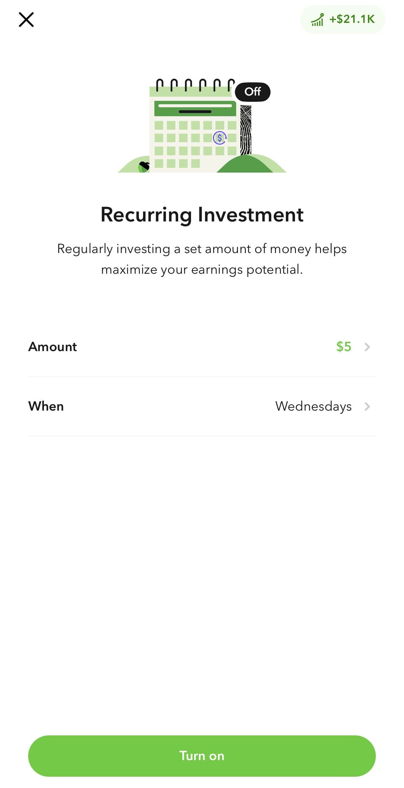 Acorns recurring investment