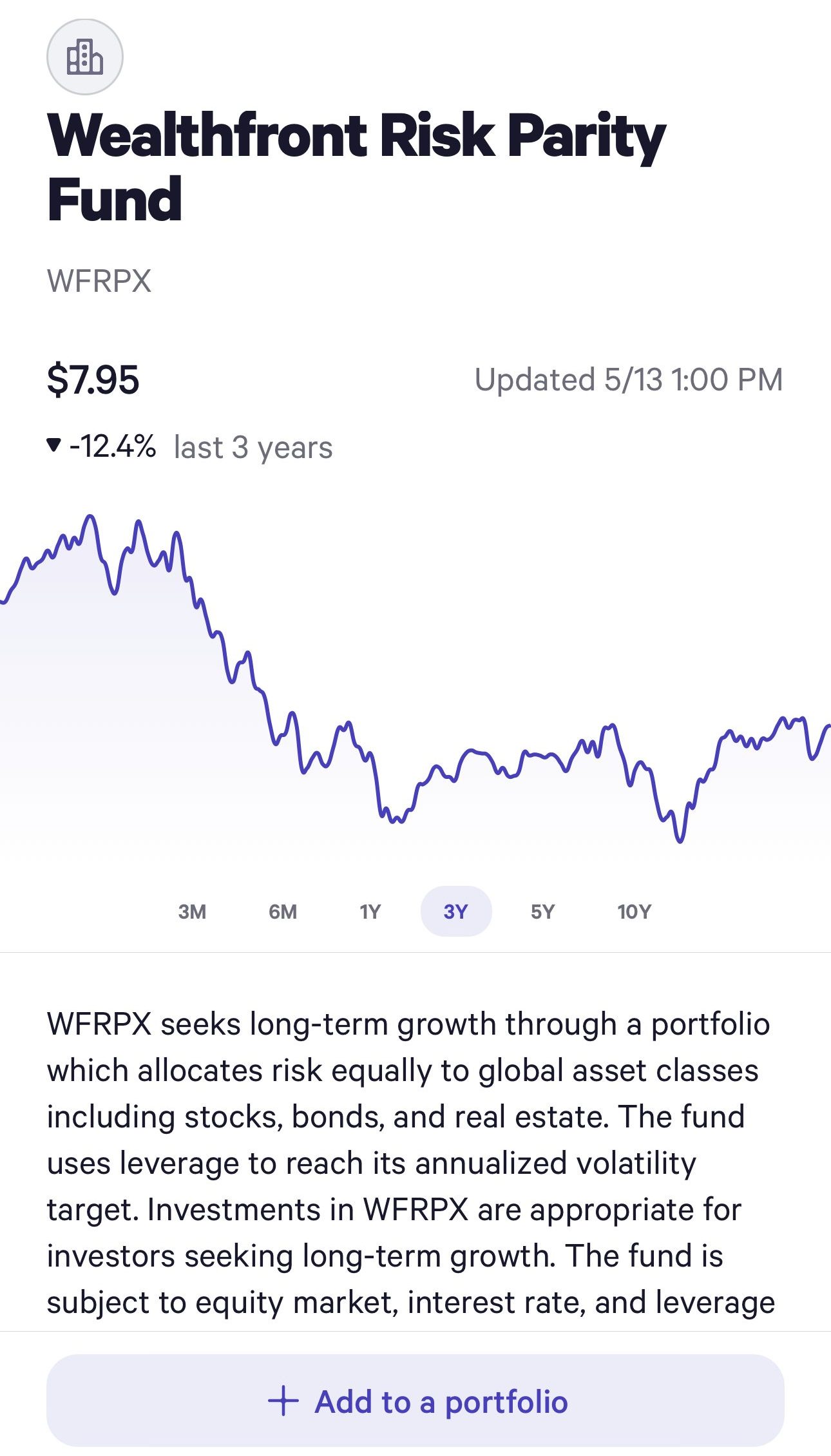 Wealthfront Risk Parity Fund