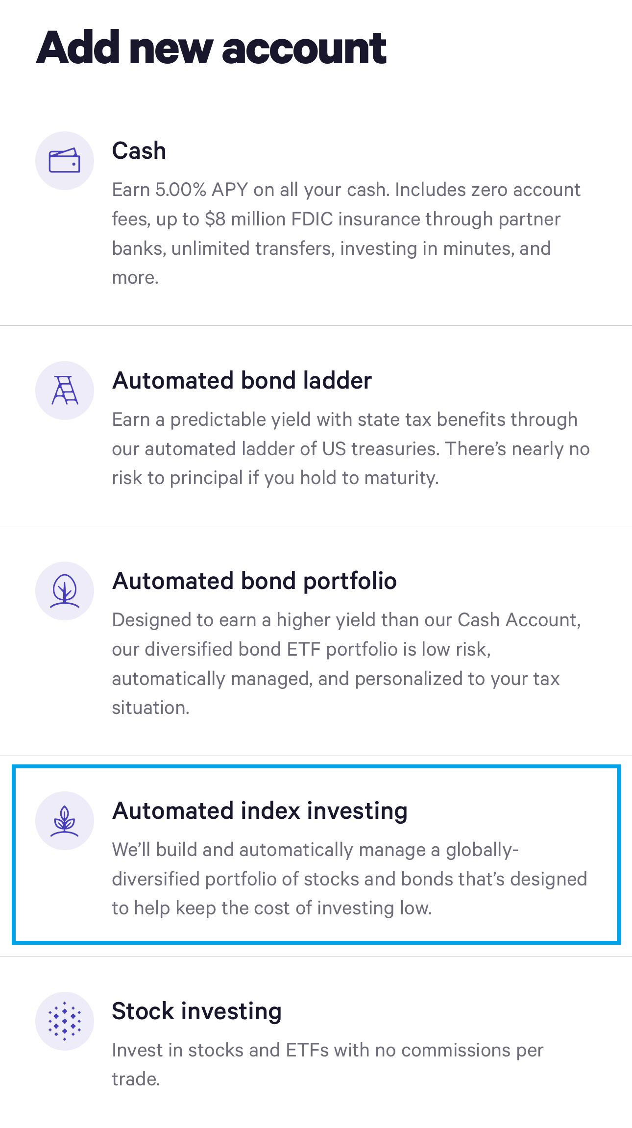 Wealthfront Automated Investment Portfolios