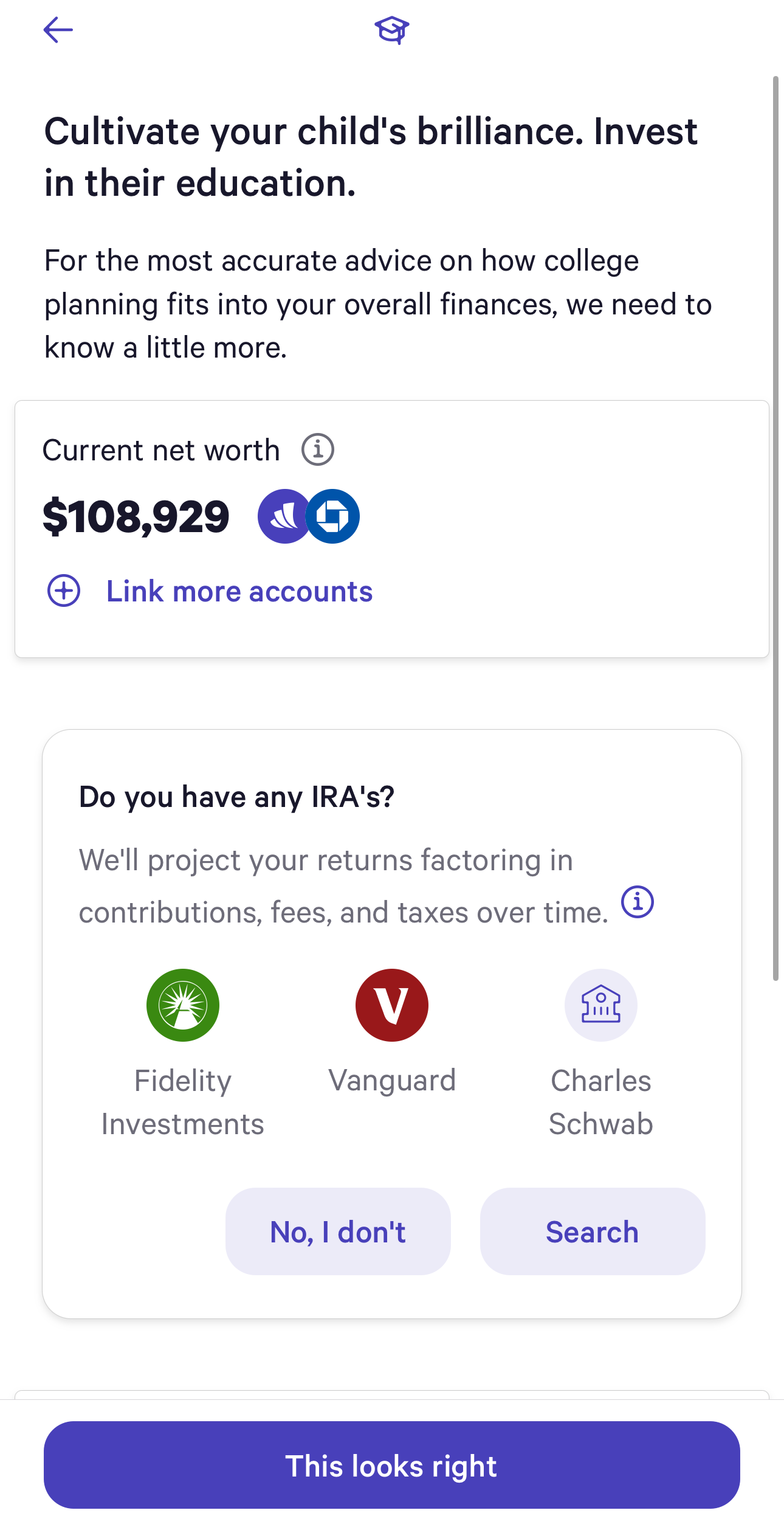 Wealthfront add new goal for savings