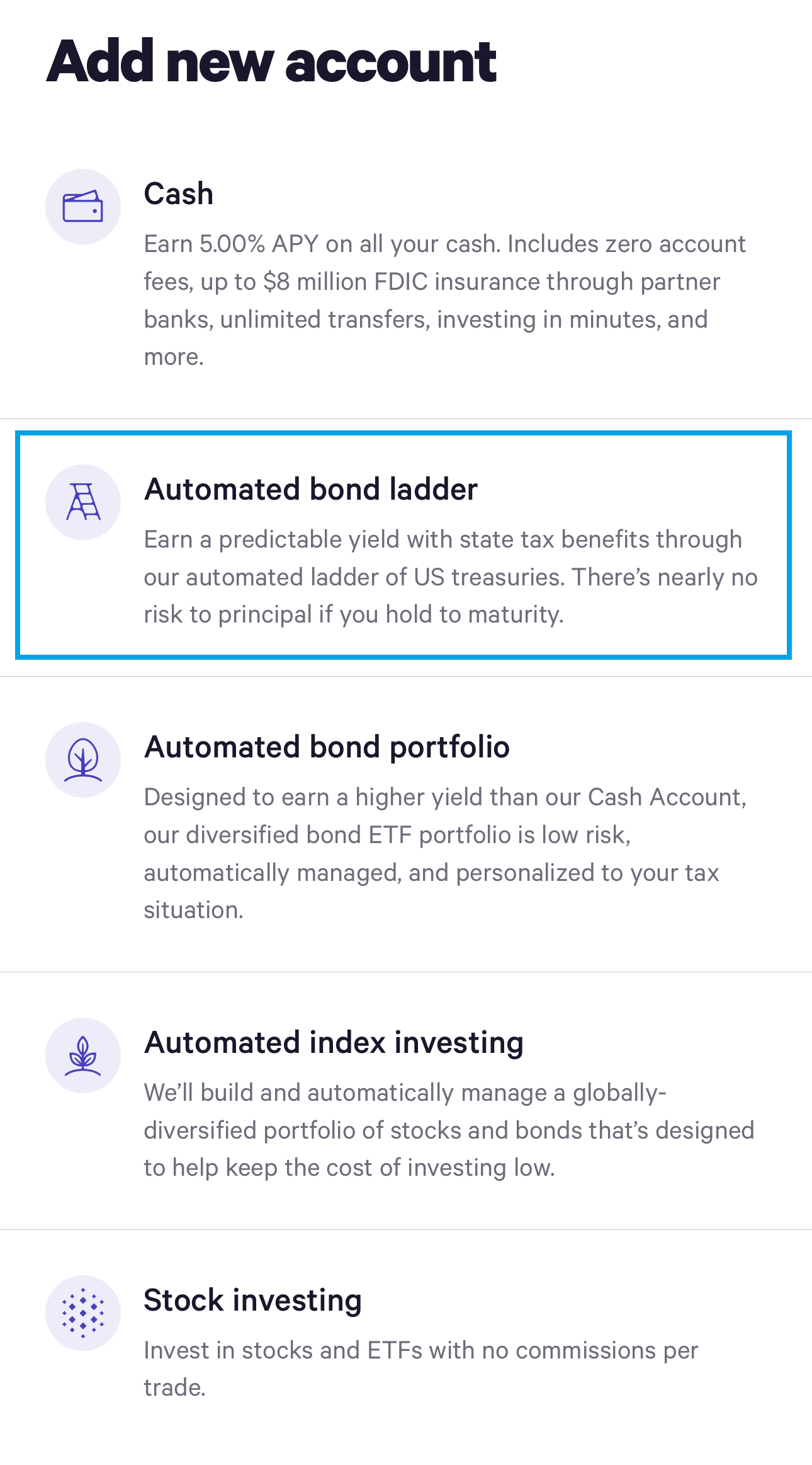 Wealthfront automated bond ladder