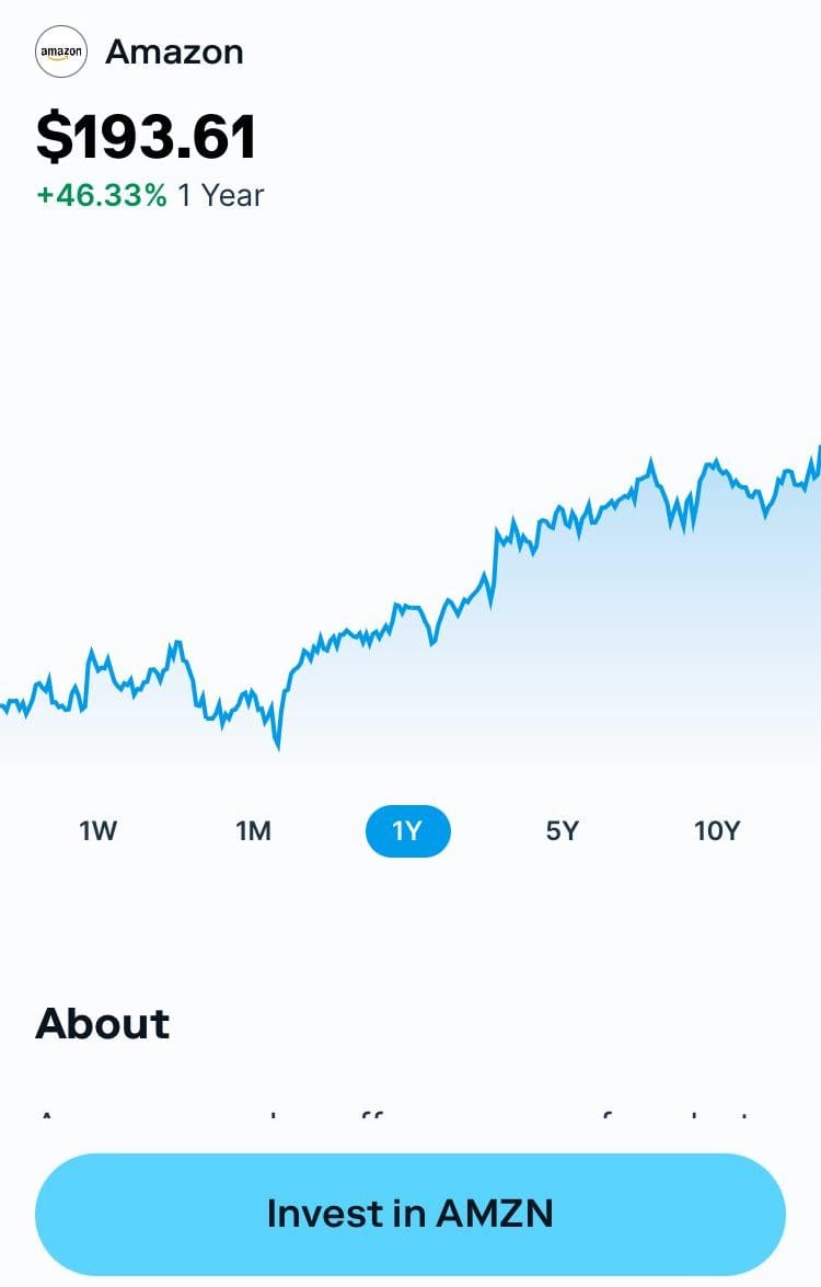 Invest in Amazon stock with Stash
