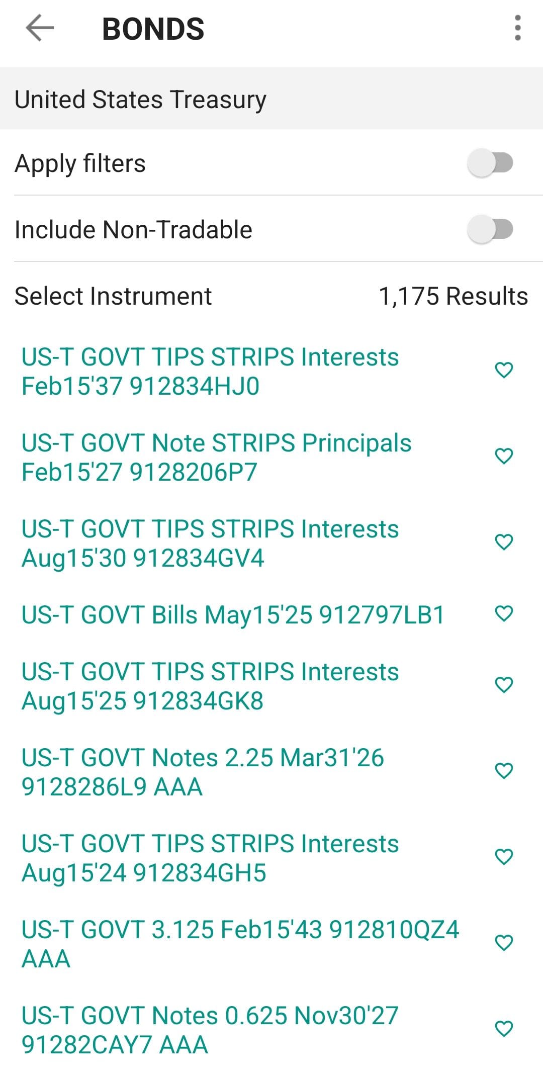 Buy US Government bonds on Interactive Brokers