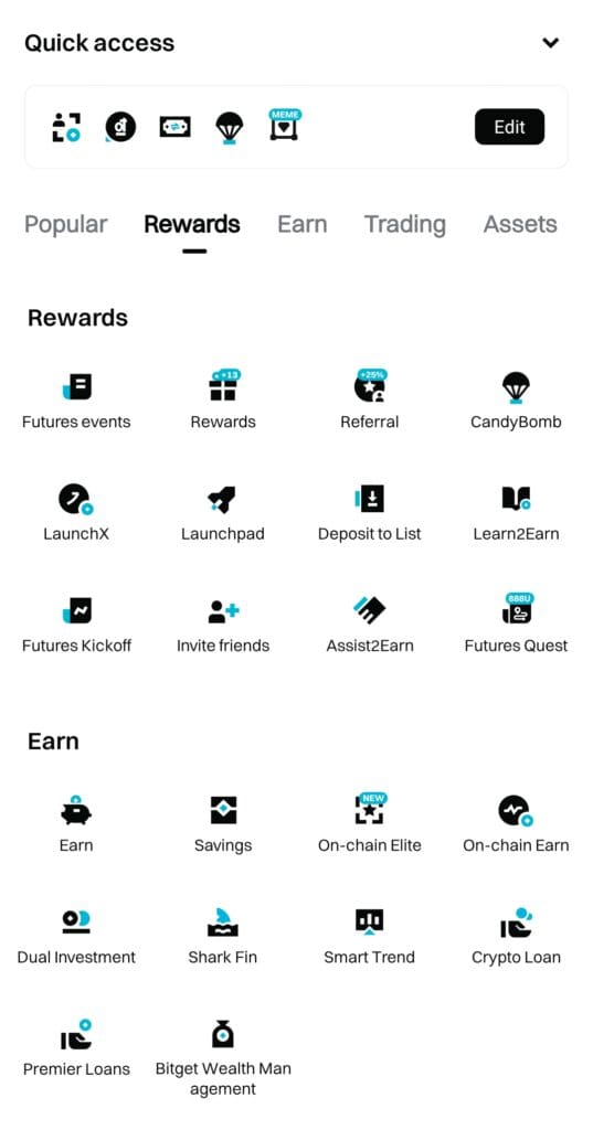 Bitget rewards