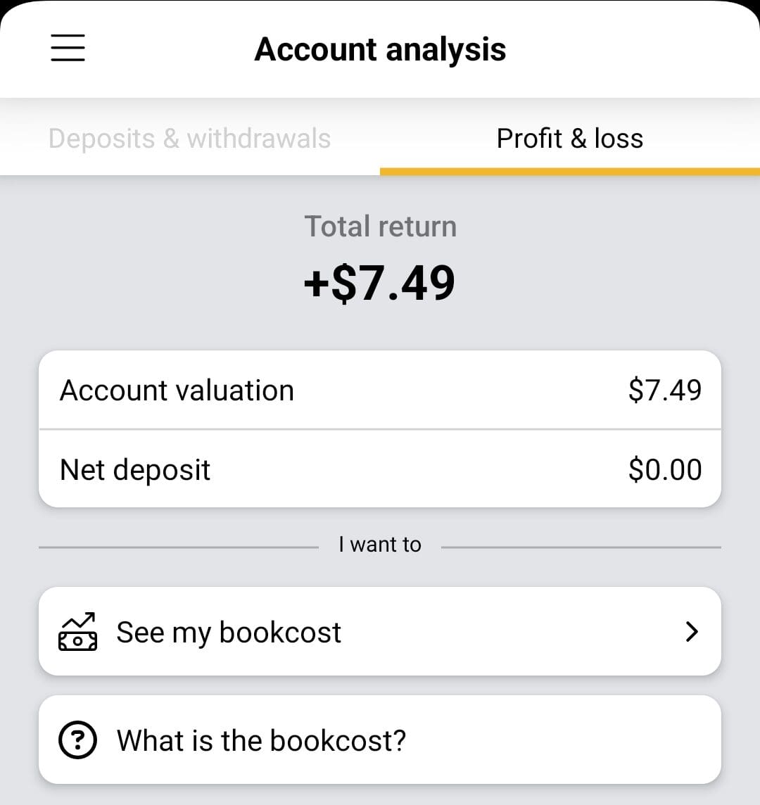 account analysis, Bullion Vault