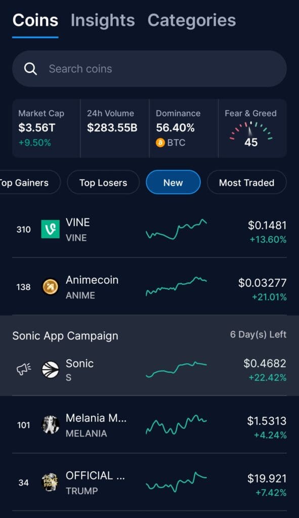 new coins, crypto.com