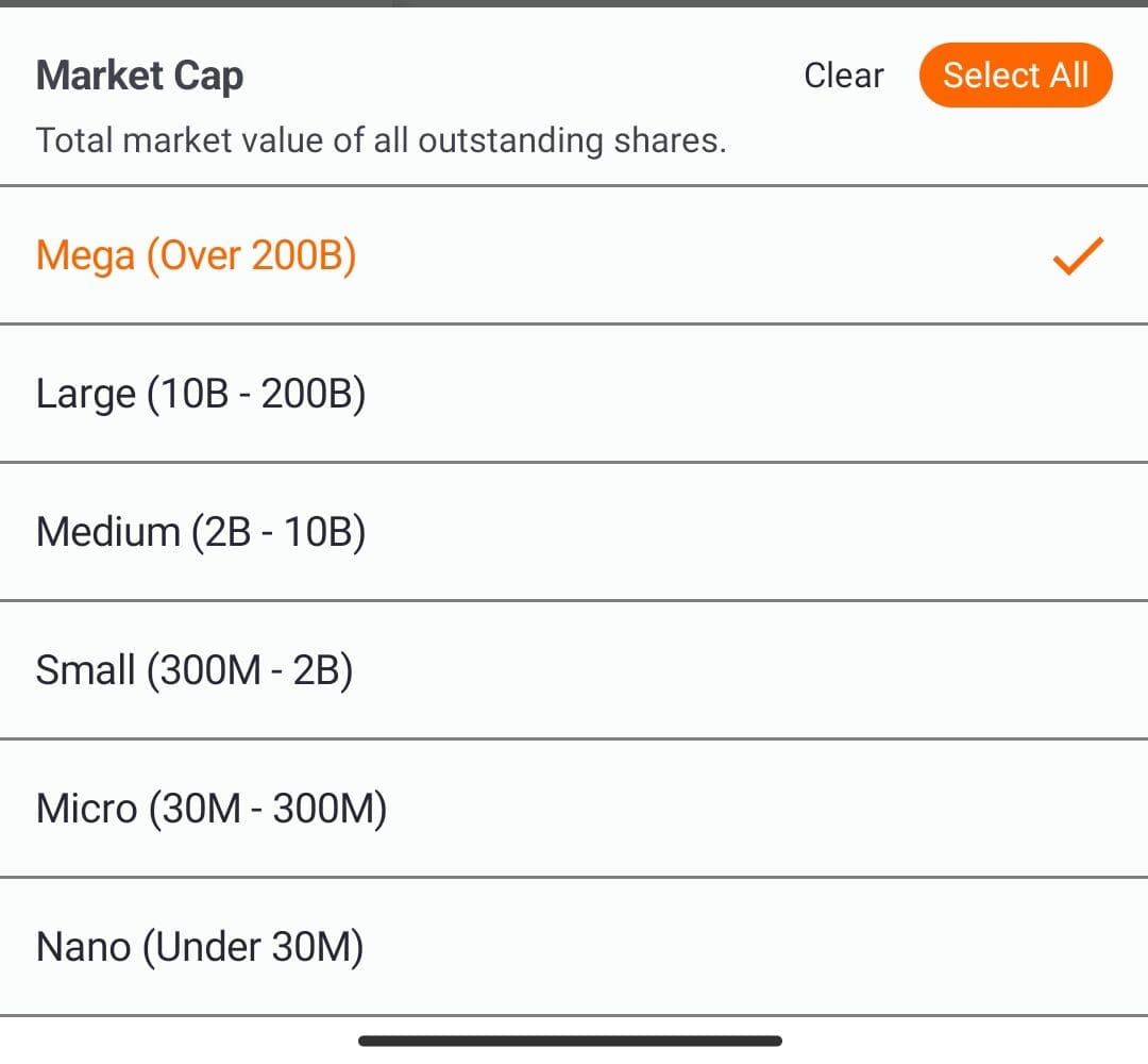 filter by market cap, TipRanks stock screener