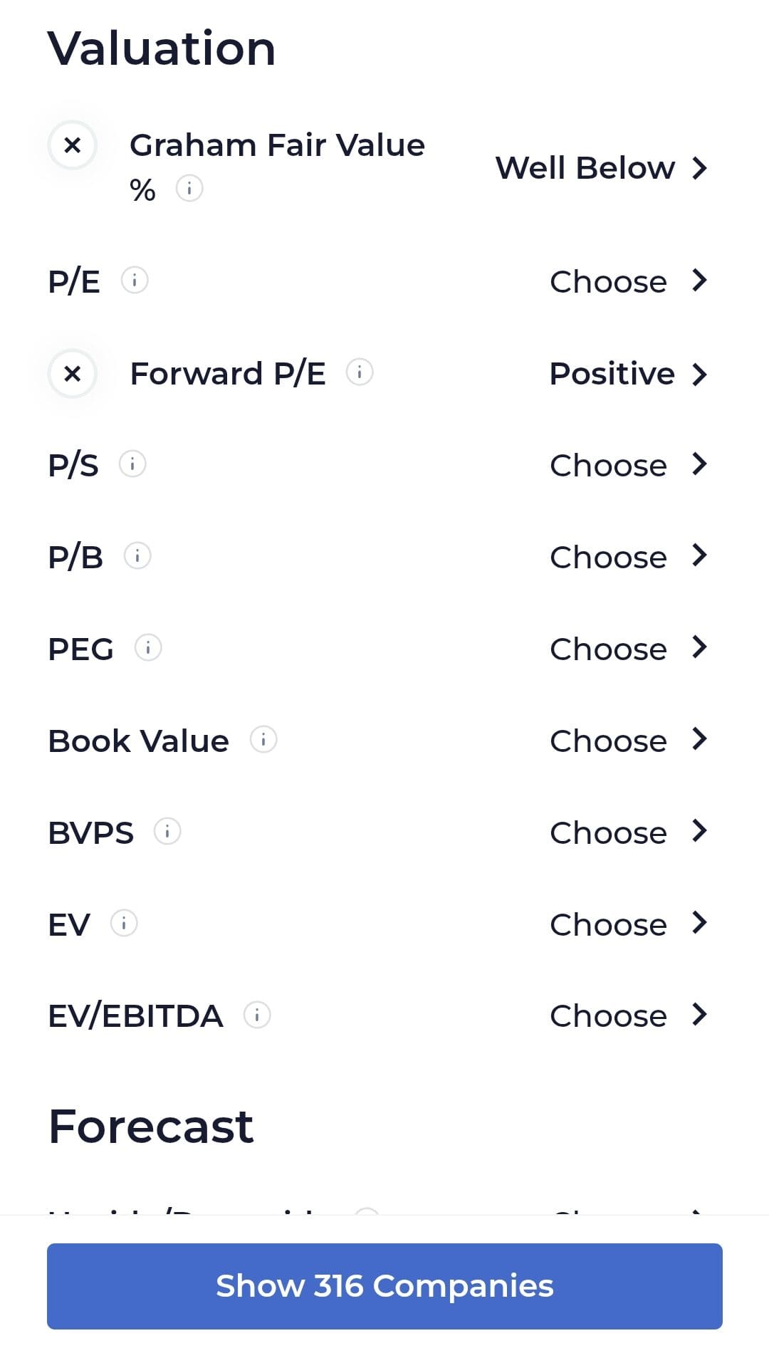 filter by valuation ,WallStreetZen stock screener