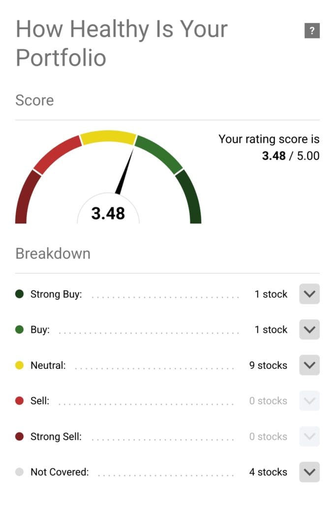 how healthy is my portfolio, Seeking Alpha