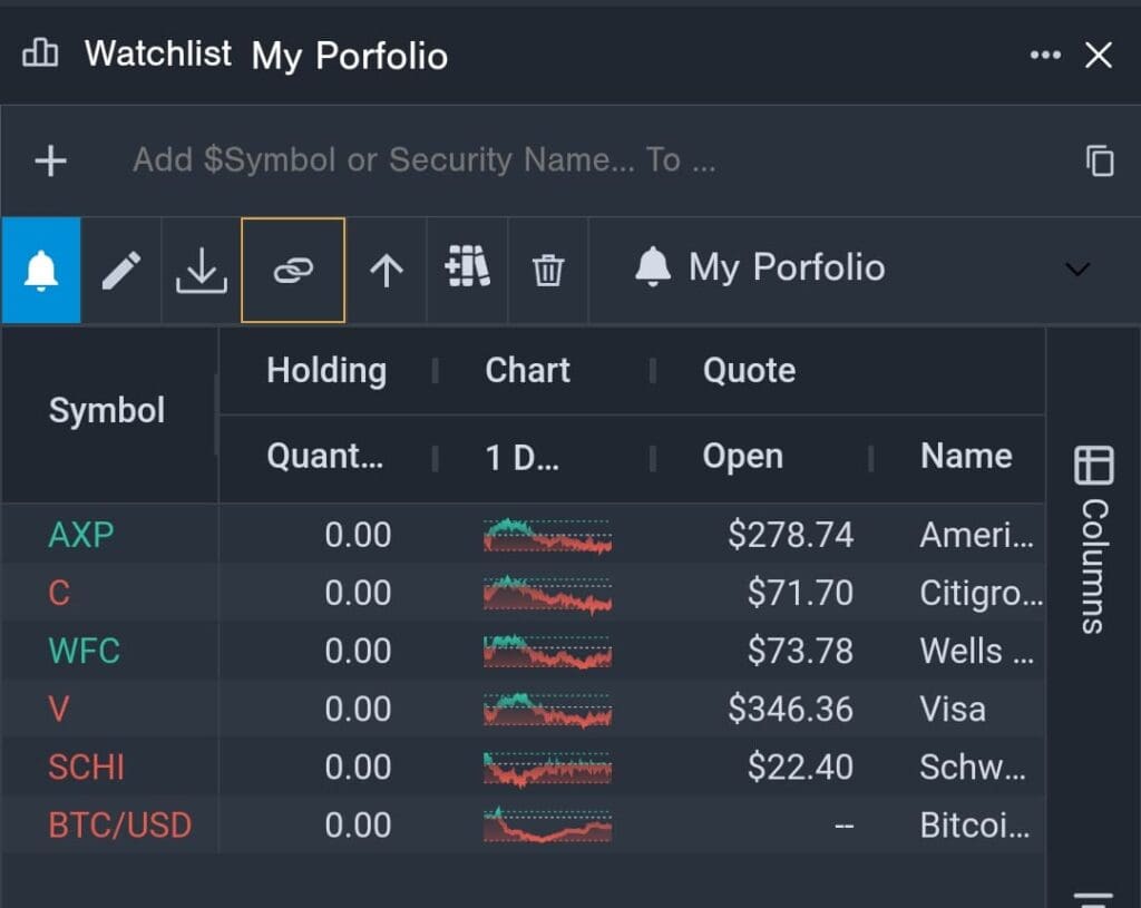 my portfolio, Benzinga Pro